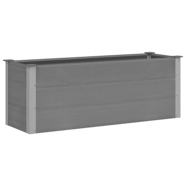 vidaXL Ζαρντινιέρα Υπερυψωμένη Γκρι 150 x 50 x 54 εκ. από WPC