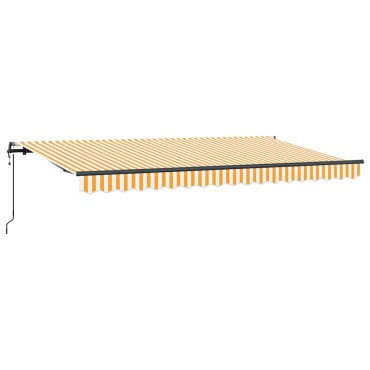 vidaXL Αναδιπλούμενη τέντα Κίτρινο 400 x 200 cm ύφασμα