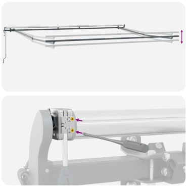vidaXL Αναδιπλούμενη τέντα Κίτρινο 400 x 200 cm ύφασμα