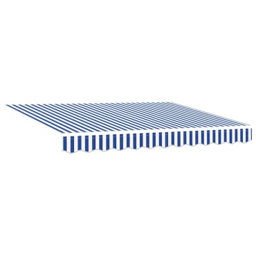 vidaXL Ανταλλακτικό πανί τέντας για 2,5x2 μ. Μπλε & Λευκή Ρίγα