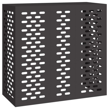 vidaXL Κάλυμμα κλιματιστικού Μαύρο 110 x 50 x 105 εκ