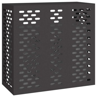 vidaXL Κάλυμμα κλιματιστικού Μαύρο 110 x 50 x 105 εκ