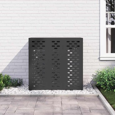 vidaXL Κάλυμμα κλιματιστικού Μαύρο 110 x 50 x 105 εκ