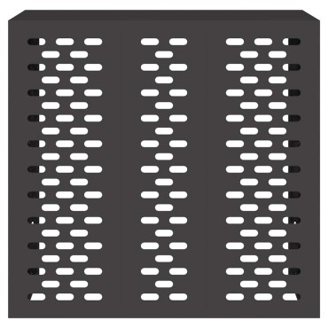 vidaXL Κάλυμμα κλιματιστικού Μαύρο 110 x 50 x 105 εκ