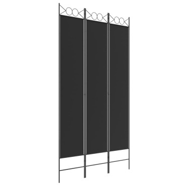 vidaXL Διαχωριστικό Δωματίου με 3 Πάνελ Μαύρο 120x220cm από Ύφασμα 1 τεμ.