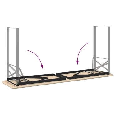 vidaXL Πόδι Τραπέζι Μπύρας 2 τεμ. Μαύρο 39x3x75 εκ