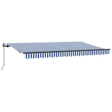 vidaXL Αναδιπλούμενη τέντα Μπλε 400 x 200 cm ύφασμα