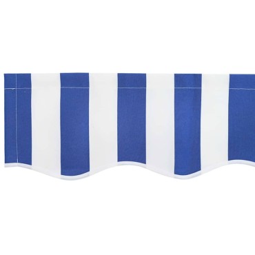 vidaXL Ανταλλακτικό πανί τέντας για 4x2 μ Μπλε & Λευκή Ρίγα