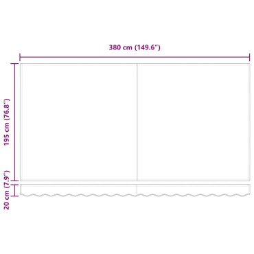 vidaXL Ανταλλακτικό πανί τέντας για 4x2 μ Μπλε & Λευκή Ρίγα