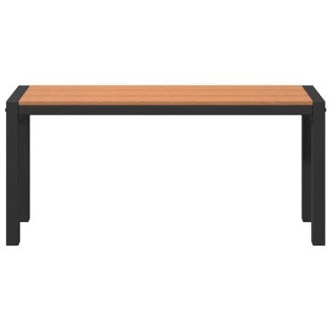 vidaXL Παγκάκι κήπου Καφέ 100x28x45cm Ατσάλι 1 τεμ.