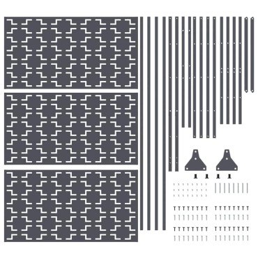 vidaXL Οθόνη Ιδιωτικότητας 100x50x180cm Ατσάλι Ανθρακί