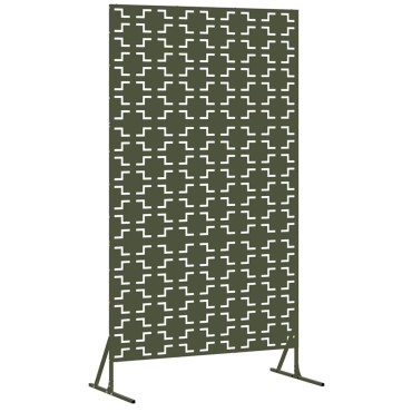 vidaXL Οθόνη Ιδιωτικότητας 100x50x180cm Ατσάλι Λαδί