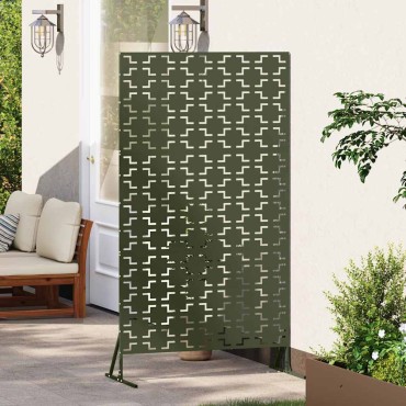 vidaXL Οθόνη Ιδιωτικότητας 100x50x180cm Ατσάλι Λαδί
