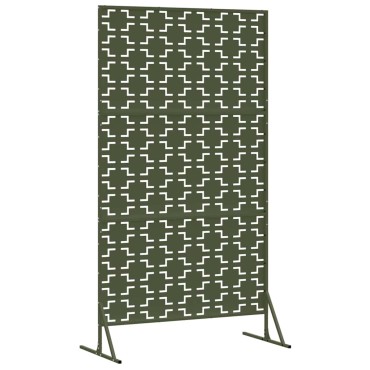 vidaXL Οθόνη Ιδιωτικότητας 100x50x180cm Ατσάλι Λαδί