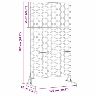 vidaXL Οθόνη Ιδιωτικότητας 100x50x180cm Ατσάλι Λαδί