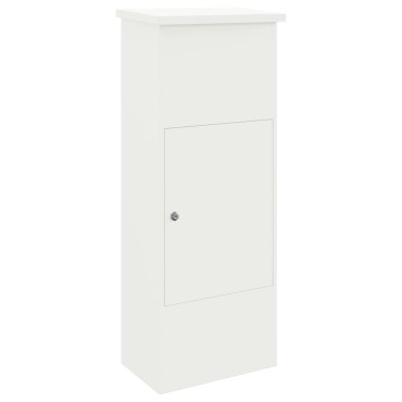 vidaXL Θυρίδα Πακέτων με αποθήκευση Λευκό 44,5 x 29 x 110,5 εκ Ατσάλι