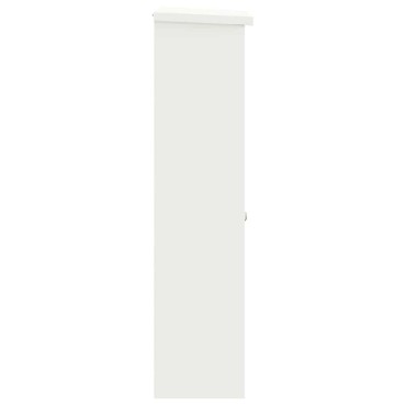 vidaXL Θυρίδα Πακέτων με αποθήκευση Λευκό 44,5 x 29 x 110,5 εκ Ατσάλι