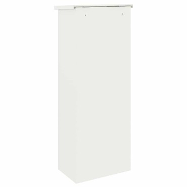 vidaXL Θυρίδα Πακέτων με αποθήκευση Λευκό 44,5 x 29 x 110,5 εκ Ατσάλι