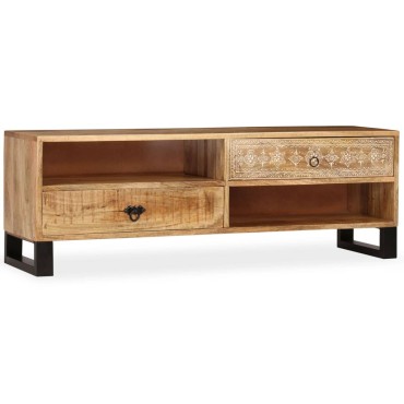 vidaXL Έπιπλο Τηλεόρασης 120x30x40cm από Μασίφ Ξύλο Μάνγκο