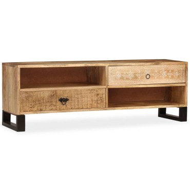vidaXL Έπιπλο Τηλεόρασης 120x30x40cm από Μασίφ Ξύλο Μάνγκο