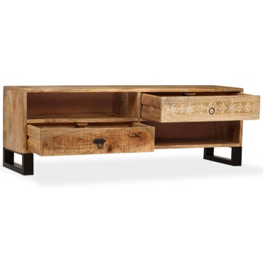 vidaXL Έπιπλο Τηλεόρασης 120x30x40cm από Μασίφ Ξύλο Μάνγκο