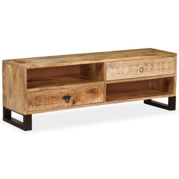 vidaXL Έπιπλο Τηλεόρασης 120x30x40cm από Μασίφ Ξύλο Μάνγκο