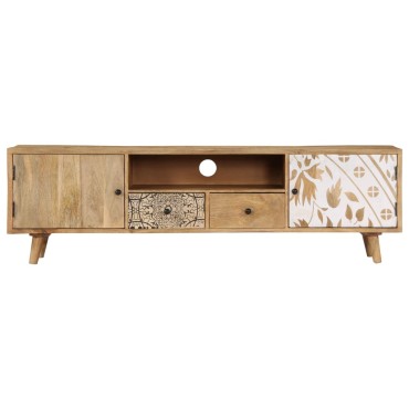 vidaXL Έπιπλο Τηλεόρασης 140x30x40cm από Μασίφ Ξύλο Μάνγκο