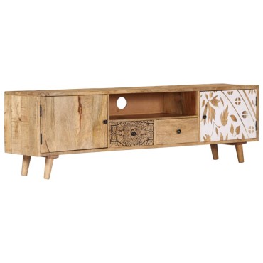 vidaXL Έπιπλο Τηλεόρασης 140x30x40cm από Μασίφ Ξύλο Μάνγκο