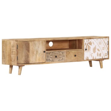 vidaXL Έπιπλο Τηλεόρασης 140x30x40cm από Μασίφ Ξύλο Μάνγκο