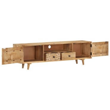 vidaXL Έπιπλο Τηλεόρασης 140x30x40cm από Μασίφ Ξύλο Μάνγκο