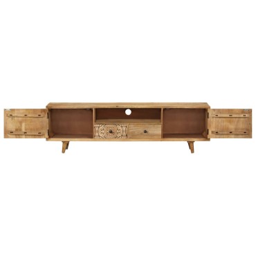 vidaXL Έπιπλο Τηλεόρασης 140x30x40cm από Μασίφ Ξύλο Μάνγκο