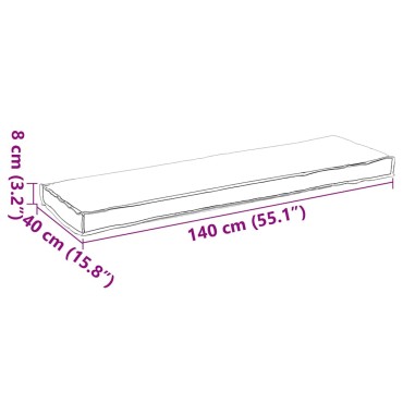 vidaXL Μαξιλάρι Ύφασμα Όξφορντ Γκρι 140x40x8cm