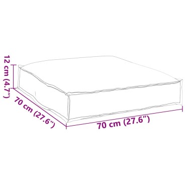 vidaXL Μαξιλάρι Ύφασμα Όξφορντ Πολύχρωμο 70x70x12cm