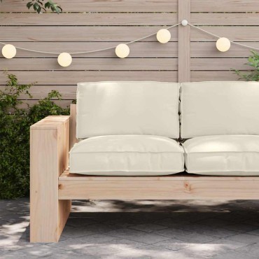 vidaXL Μαξιλάρι Κρεμ 80x80x12cm Ύφασμα Όξφορντ