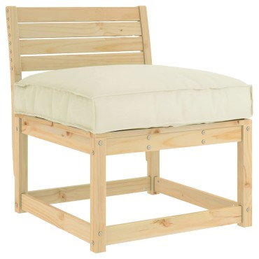 vidaXL Μαξιλάρι Κρεμ 80x80x12cm Ύφασμα Όξφορντ