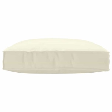 vidaXL Μαξιλάρι Κρεμ 80x80x12cm Ύφασμα Όξφορντ
