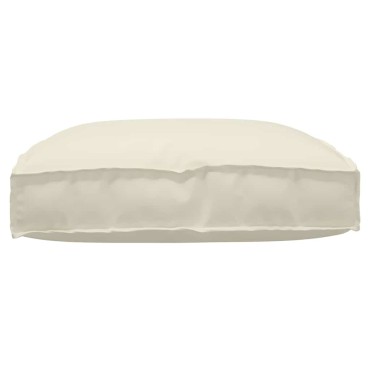 vidaXL Μαξιλάρι Κρεμ 80x80x12cm Ύφασμα Όξφορντ