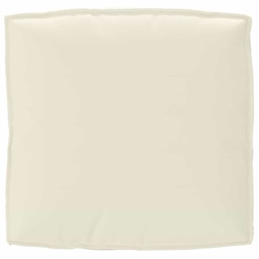 vidaXL Μαξιλάρι Κρεμ 80x80x12cm Ύφασμα Όξφορντ