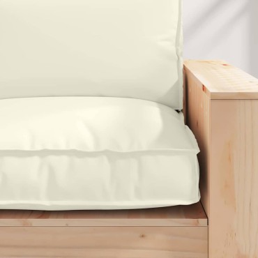 vidaXL Μαξιλάρι Κρεμ 80x80x12cm Ύφασμα Όξφορντ
