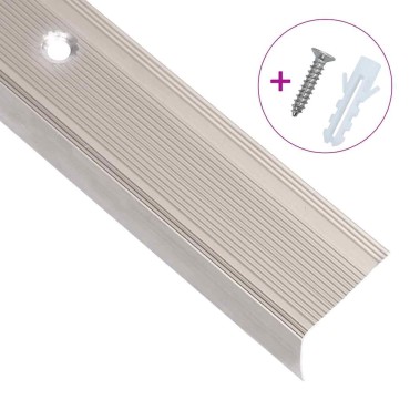 vidaXL Προφίλ Σκαλοπατιών Σχήμα Γ 15 τεμ. Champagne 100 εκ. Αλουμινίου