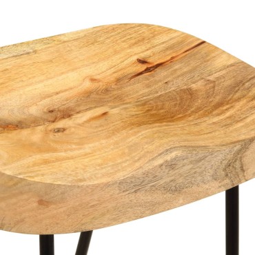 vidaXL Σκαμπό Μπαρ 2 τεμ. από Μασίφ Ξύλο Μάνγκο 41x44x76cm