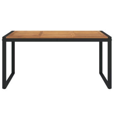 vidaXL Τραπέζι Κήπου Με Πόδια σε Σχήμα U 160x80x75cm Μασίφ Ακακία 1 τεμ.