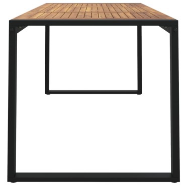 vidaXL Τραπέζι Κήπου Με Πόδια σε Σχήμα U 160x80x75cm Μασίφ Ακακία 1 τεμ.