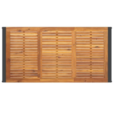 vidaXL Τραπέζι Κήπου Με Πόδια σε Σχήμα U 160x80x75cm Μασίφ Ακακία 1 τεμ.