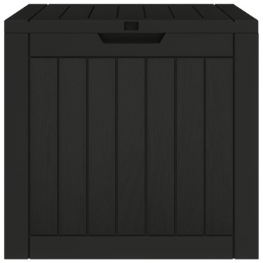vidaXL Μπαούλο Αποθήκευσης Κήπου Μαύρο 55,5x43x53cm Πολυπροπυλένιο 1 τεμ.