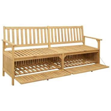 vidaXL Παγκάκι με αποθήκευση 2 -Seater 170x63x84cm Σταθερή Ακακία 1 τεμ.