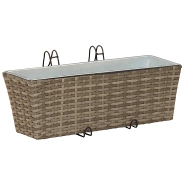 vidaXL Ραφήνα 2 τμχ. 50 x 17 x 17 εκ Μέταλλο