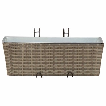 vidaXL Ραφήνα 2 τμχ. 50 x 17 x 17 εκ Μέταλλο
