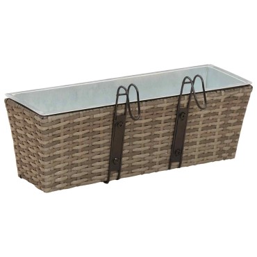 vidaXL Ραφήνα 2 τμχ. 50 x 17 x 17 εκ Μέταλλο
