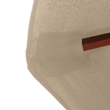 vidaXL Ομπρέλα Κήπου Χρώμα Taupe 350 εκ. με Ξύλινο Ιστό